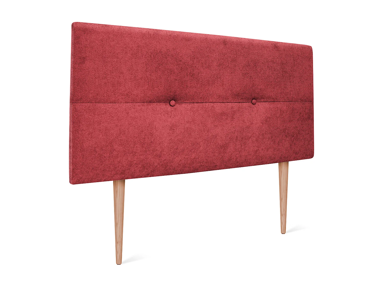 DHOME Testiera in de Tessuto Aqualine con bottoni 90x105cm Con le gambe Letti 80/90 - Rosso