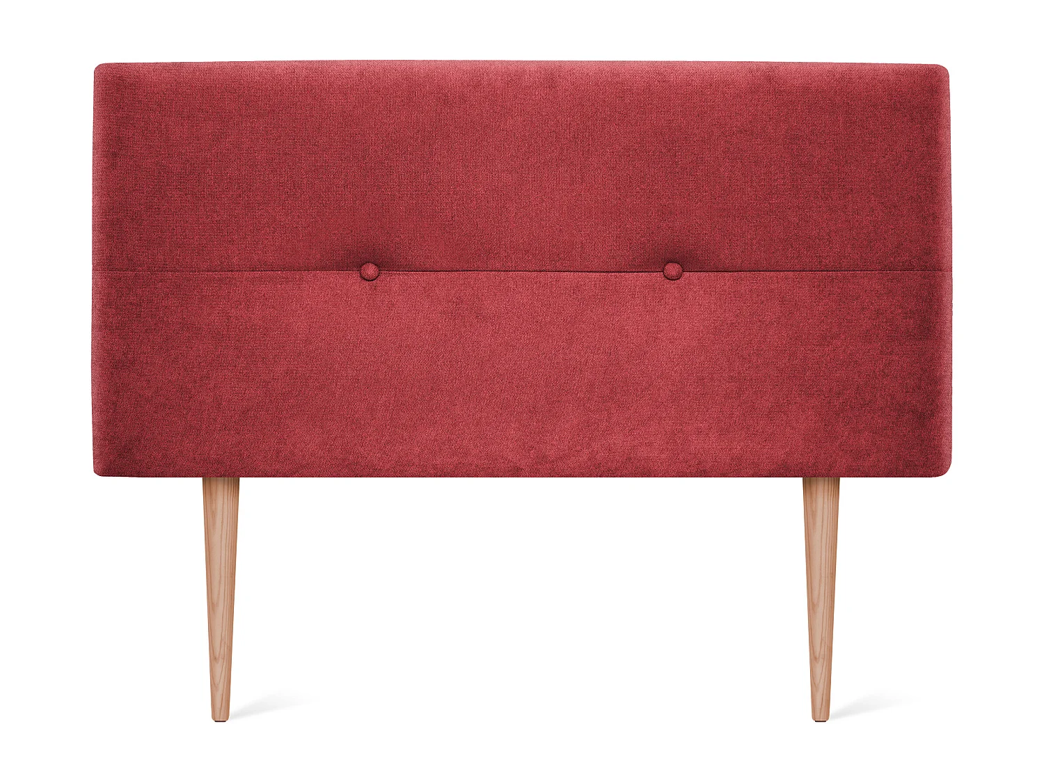 DHOME Testiera in de Tessuto Aqualine con bottoni 90x105cm Con le gambe Letti 80/90 - Rosso