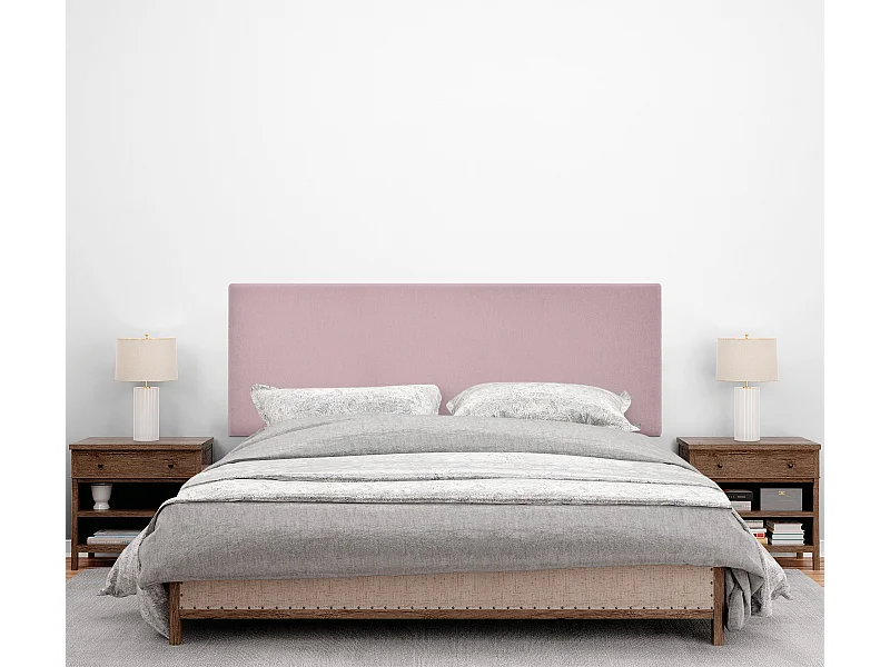 DHOME Stoff-Kopfteil Aqualine Glatt 135x105cm Mit Beinen Betten 120/135 - Lachs