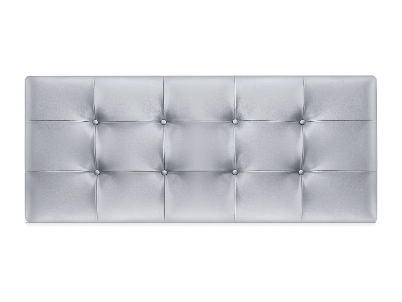 DHOME getuftetes Kopfteil aus Kunstleder, 150 x 60 cm, Betten 150 – Silber