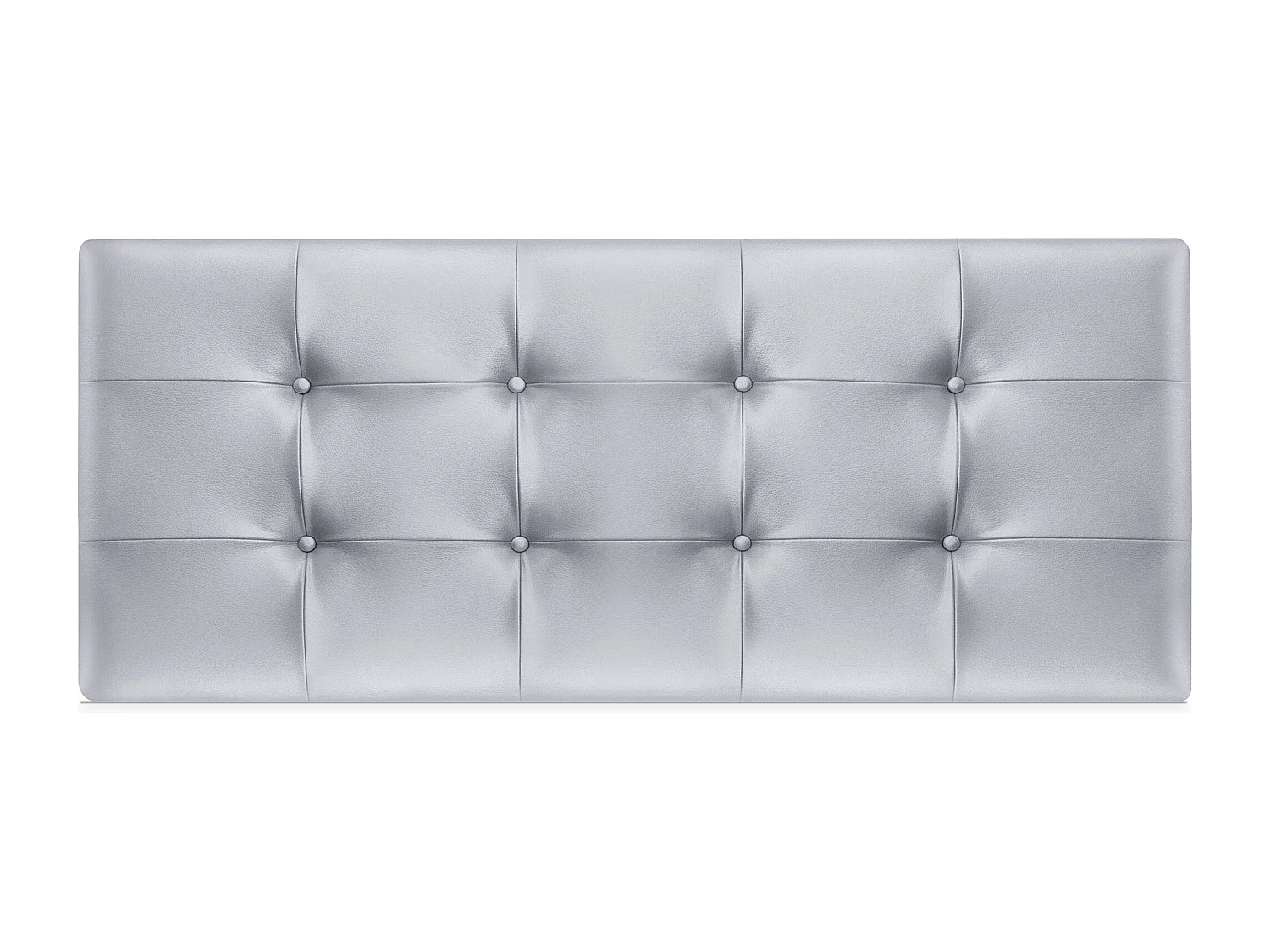 DHOME Getuft kunstleer hoofdeinde 150x60cm bedden 150 - zilver