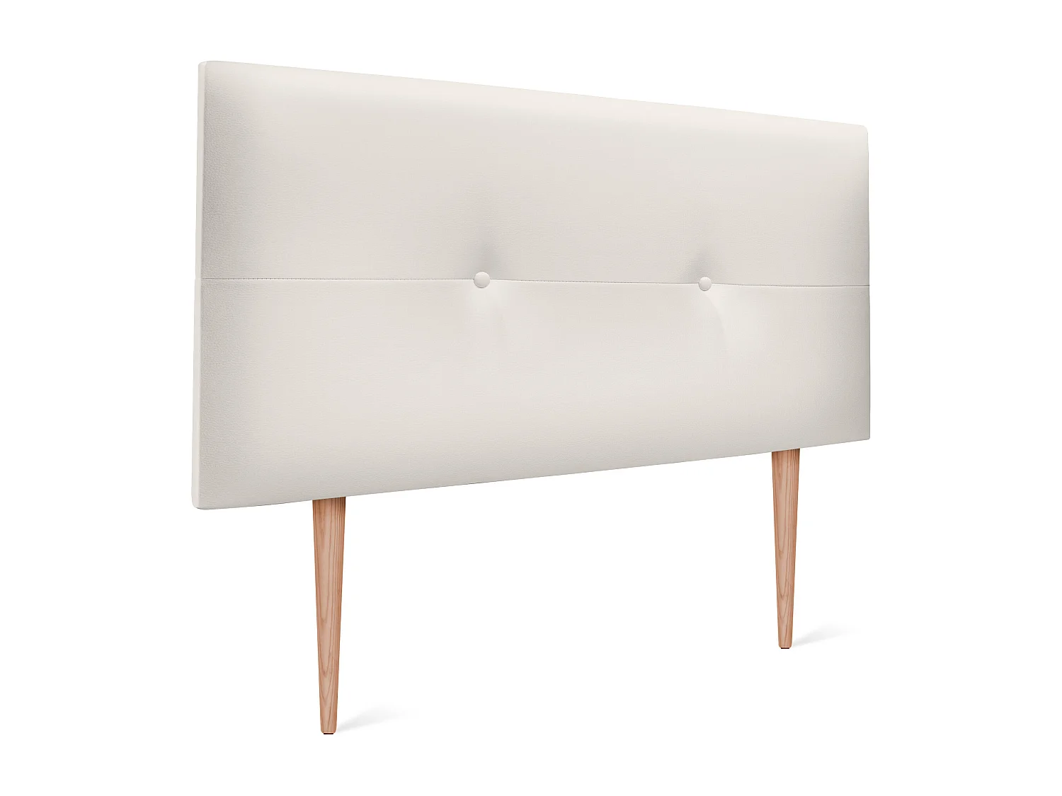 DHOME Kunstleer Hoofdeinde met Knopen 95x105cm met Bedpoten 90 - Beenwit