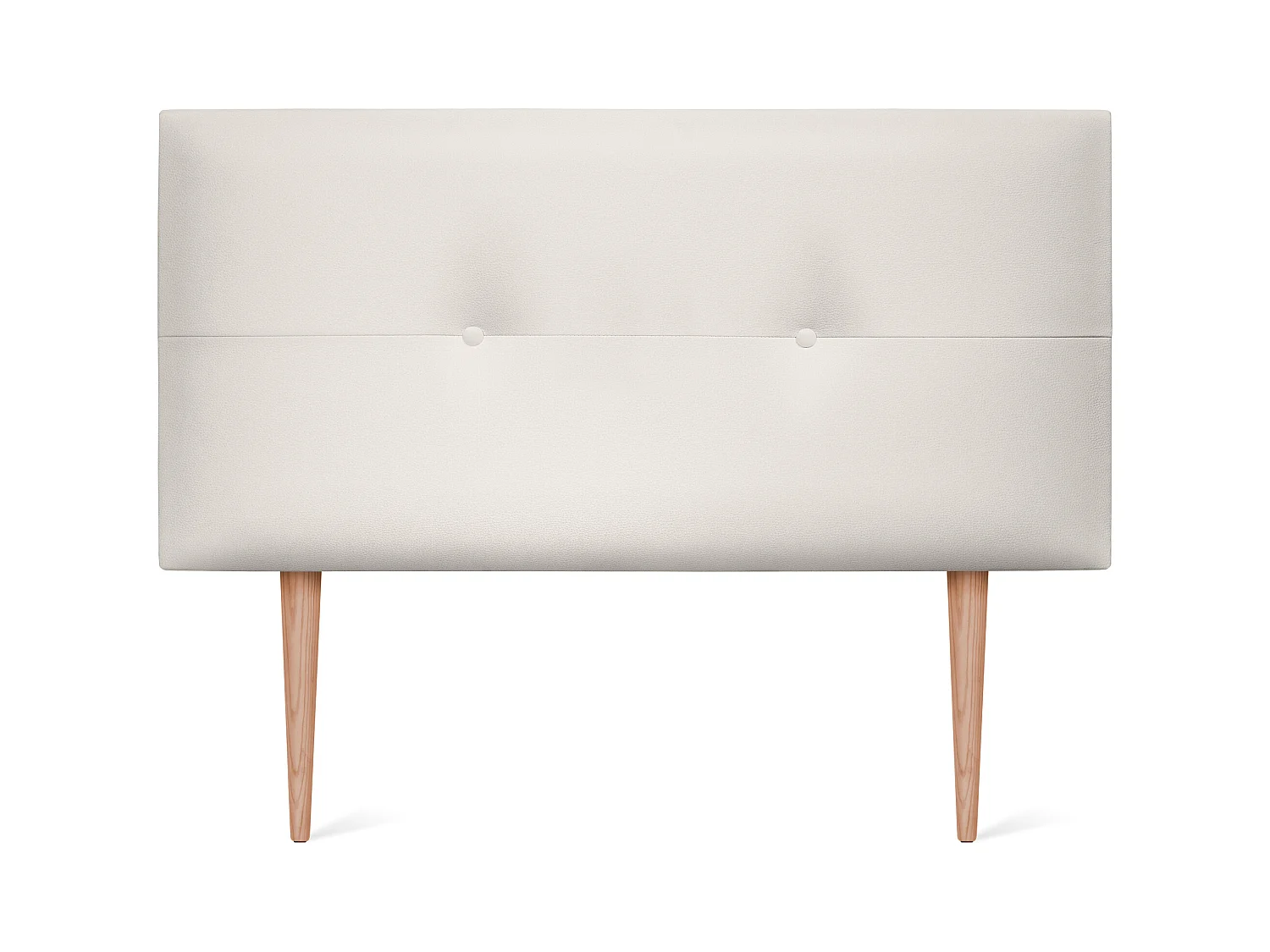 DHOME Testiera in de Similpelle con bottoni 95x105cm Con le gambe Letti 90 - Osso Bianco