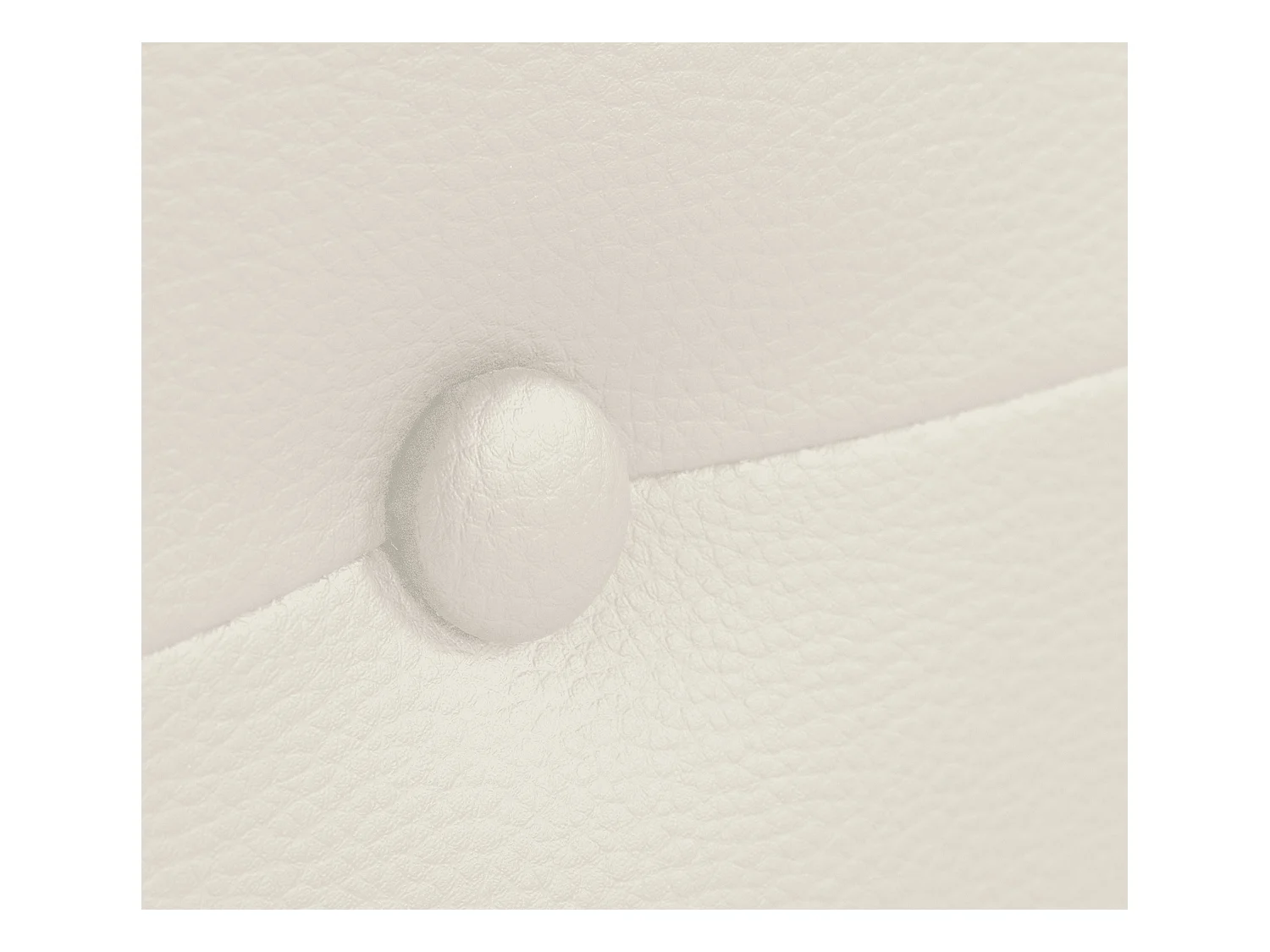 DHOME Testiera in de Similpelle con bottoni 95x105cm Con le gambe Letti 90 - Osso Bianco