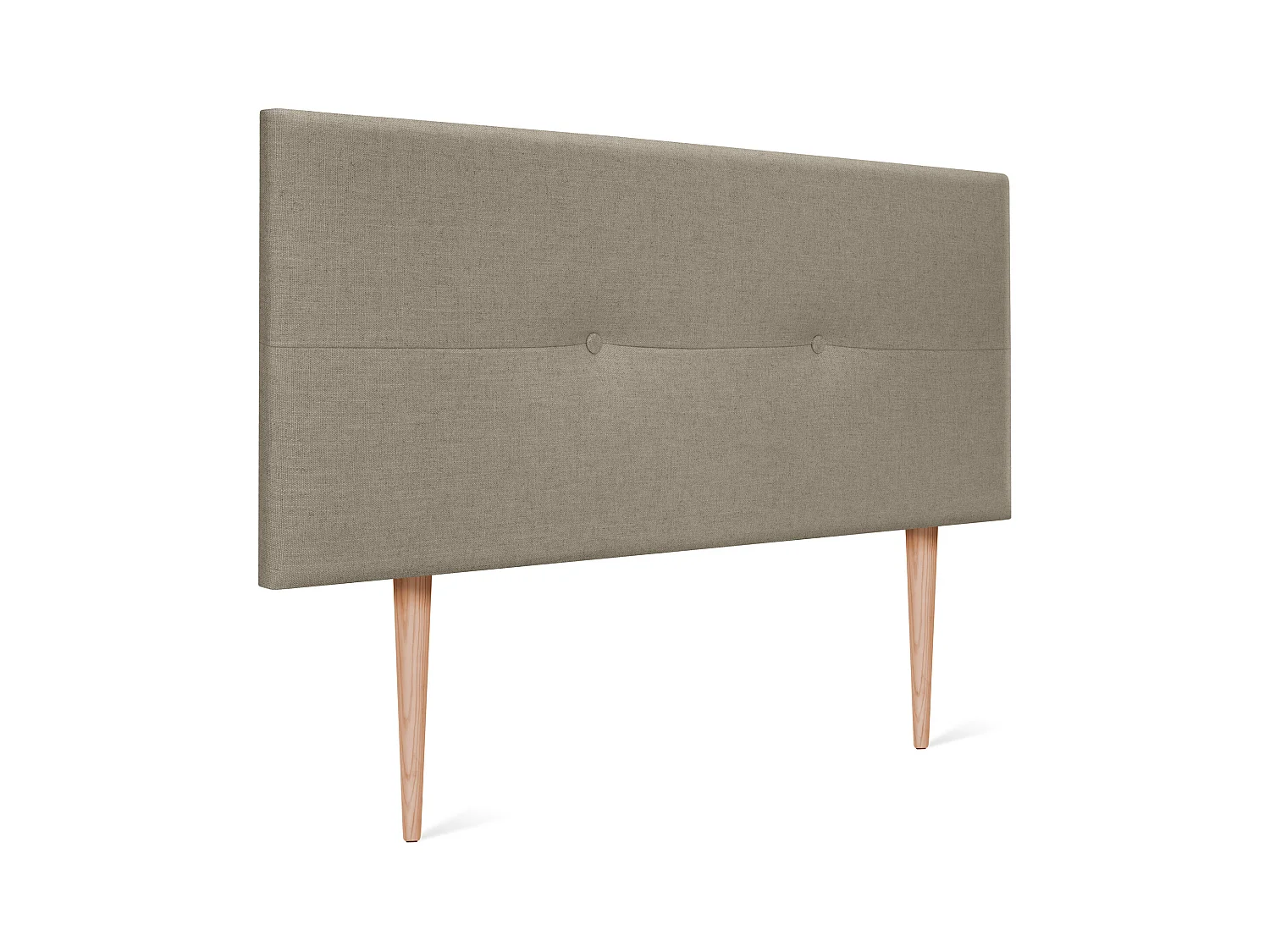 DHOME Tête de lit en lin naturel avec Boutons 110x105cm avec pieds Lits 105 - Terre