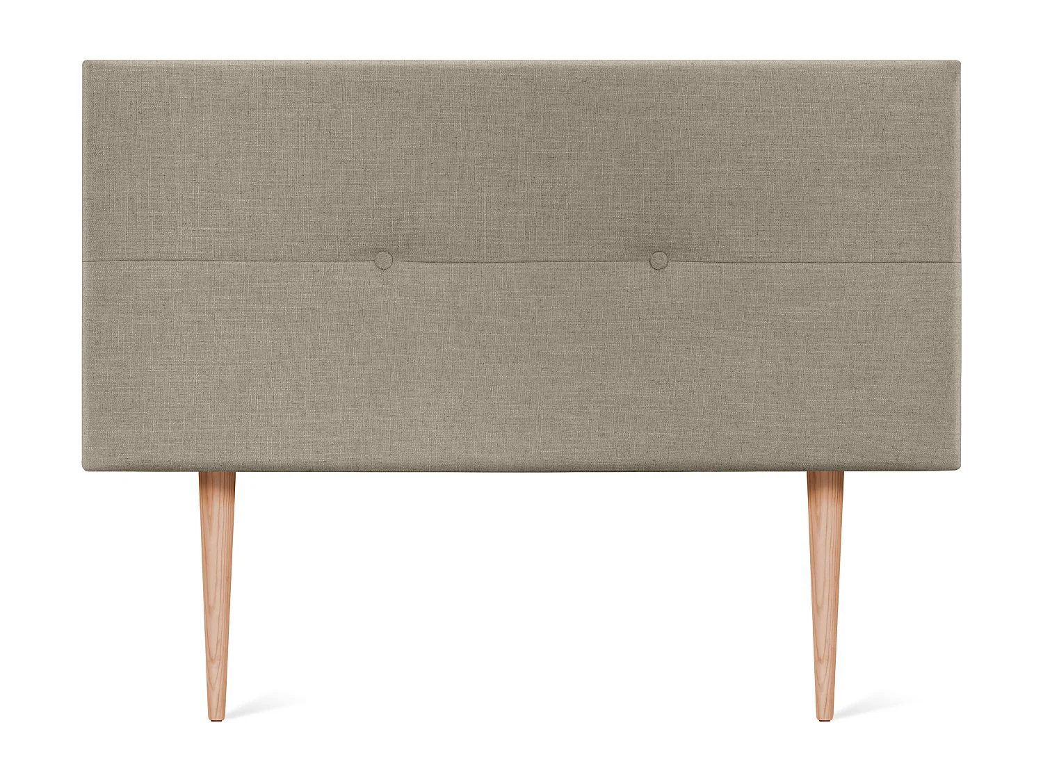 DHOME Tête de lit en lin naturel avec Boutons 110x105cm avec pieds Lits 105 - Terre