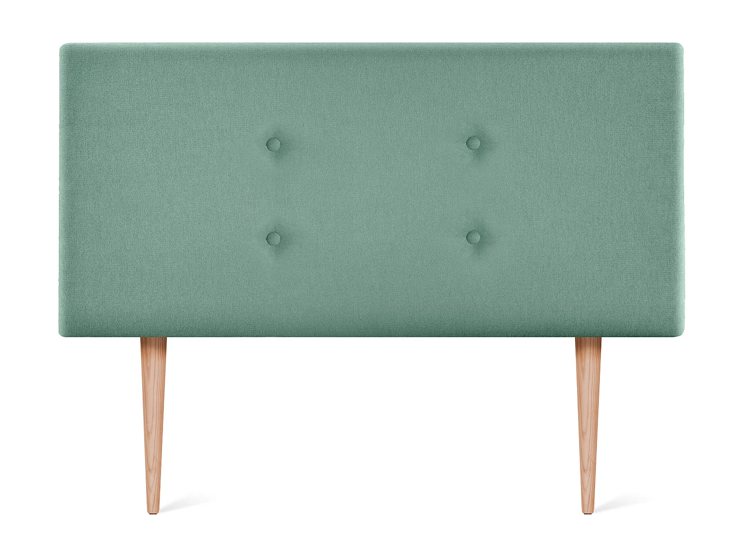 DHOME Cabeceira de  Tecido AquaLinho con 2 Fileiras de botões 90x105cm com Pernas Camas 80/90 - Verde água