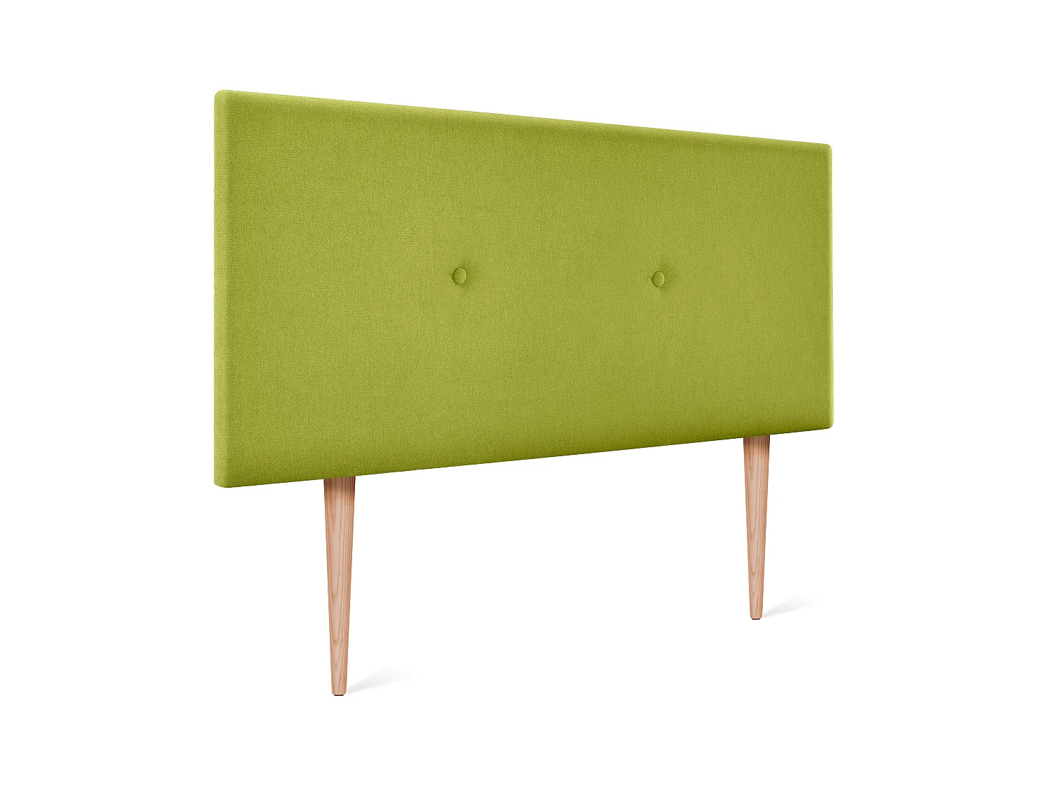 DHOME Tête de lit en tissu Aqualine lisse avec Boutons 90x105cm avec pieds Lits 80/90 - Pistache