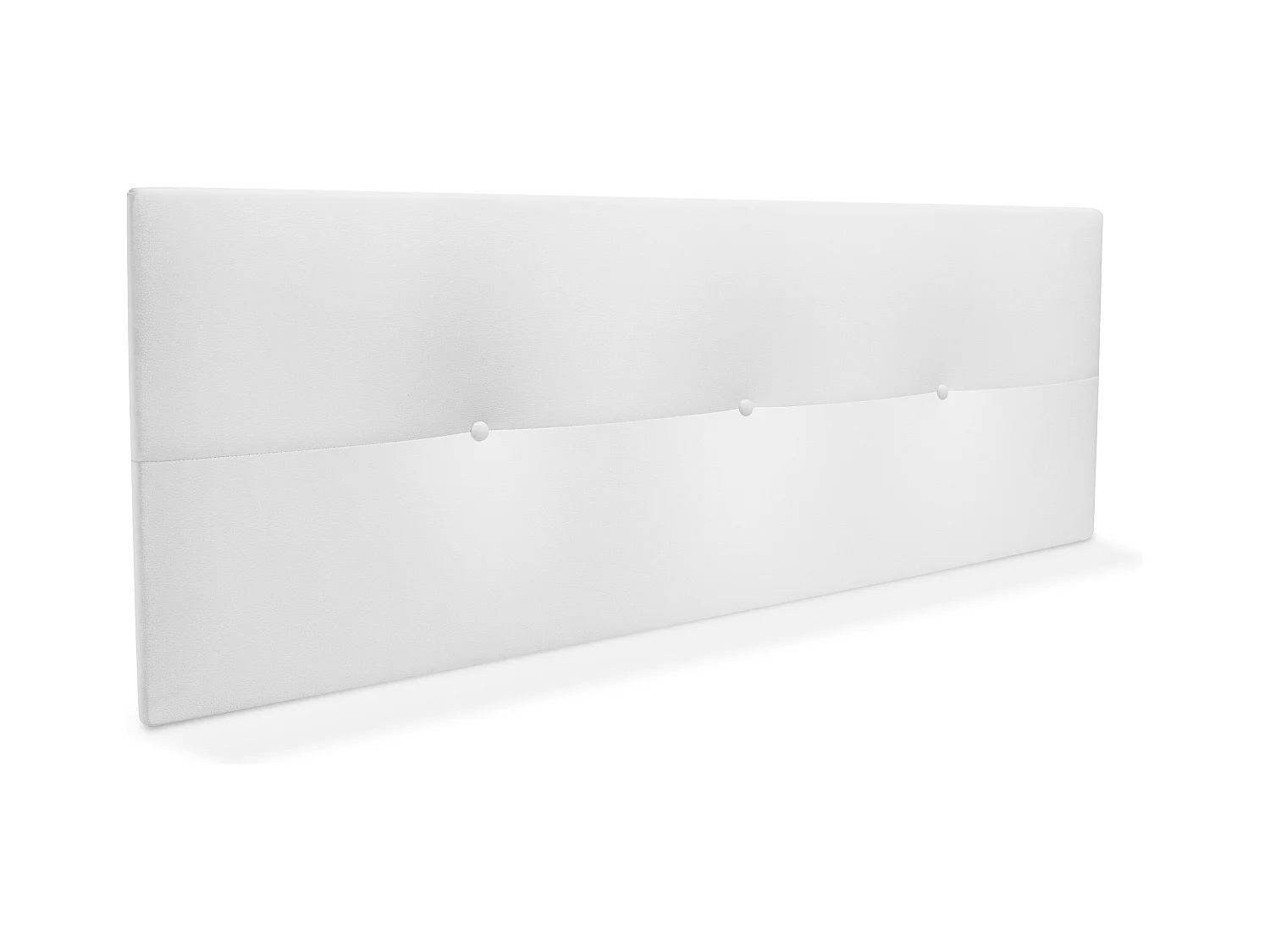 DHOME Tête de lit similicuir avec Boutons 150x50cm Lits 150 - Blanc