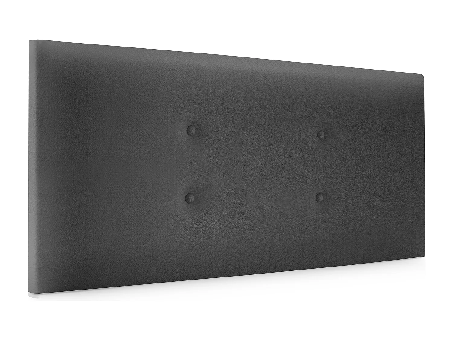 DHOME Tête de lit similicuir avec 2 rangées de boutons 110x50cm Lits 105 - Gris