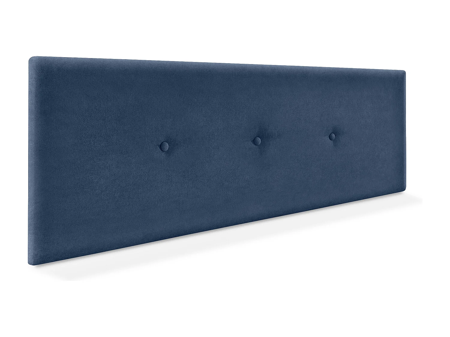 DHOME Aqualine Stoff Kopfteil glatt mit Knöpfen 150x50cm Betten 150 - Blau
