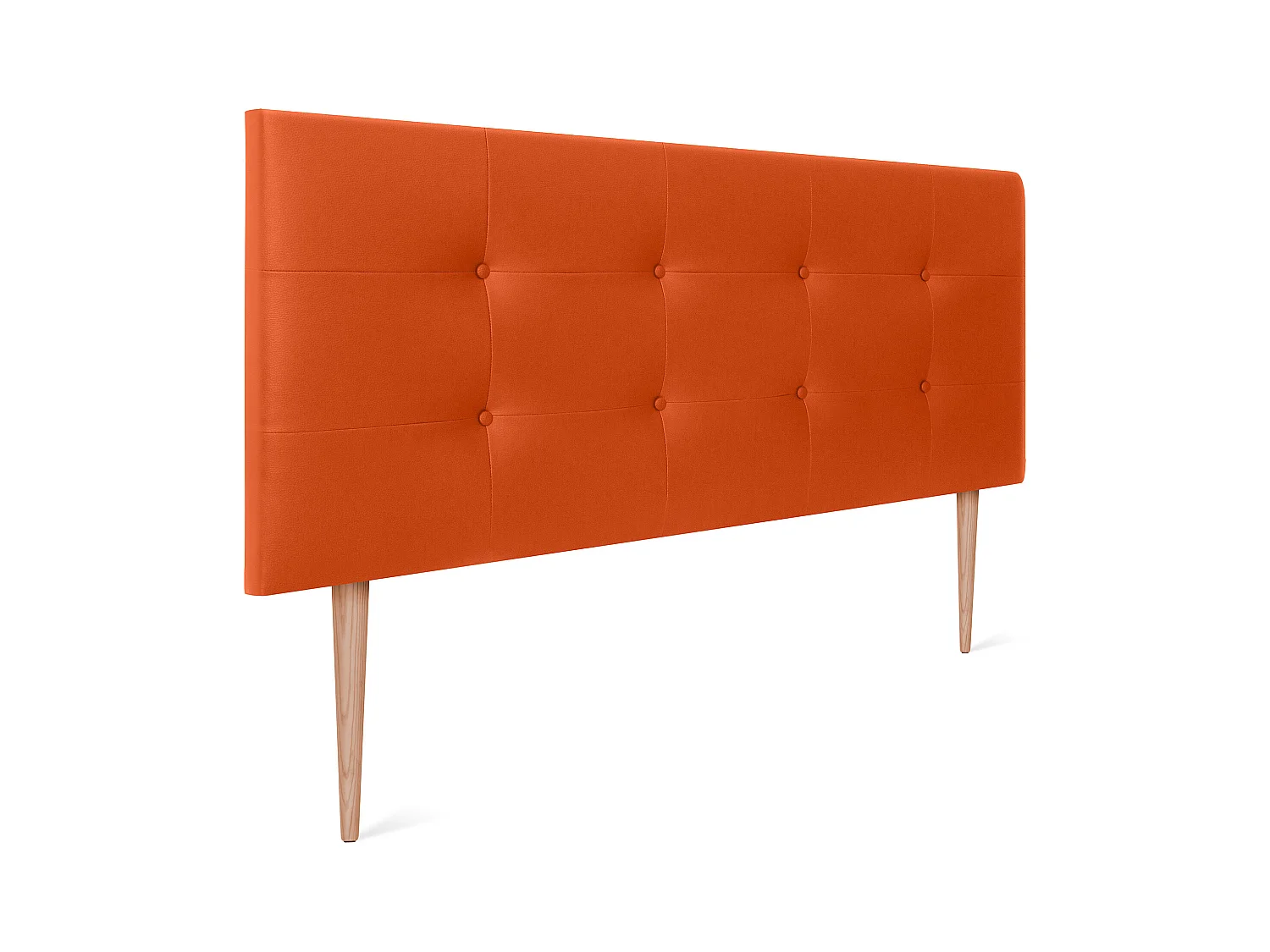 DHOME Tête de Lit en Similicuir Capitonnée 145x115cm avec Pieds Lit 135/140 - Gris