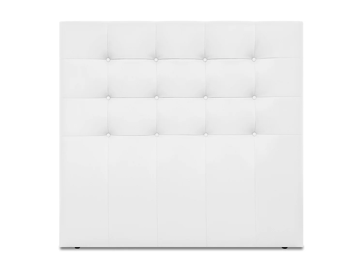 DHOME Cabeceira de  Couro sintético Capitoné Até o chão 145x120cm Camas 135/140 - Blanco
