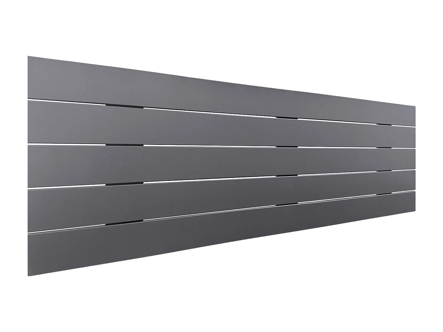 DHOME Cabeceira de Madeira Reciclada MDF Estilo Palete Horizontal 135x46cm Camas 120/135 - Cinzento sólido