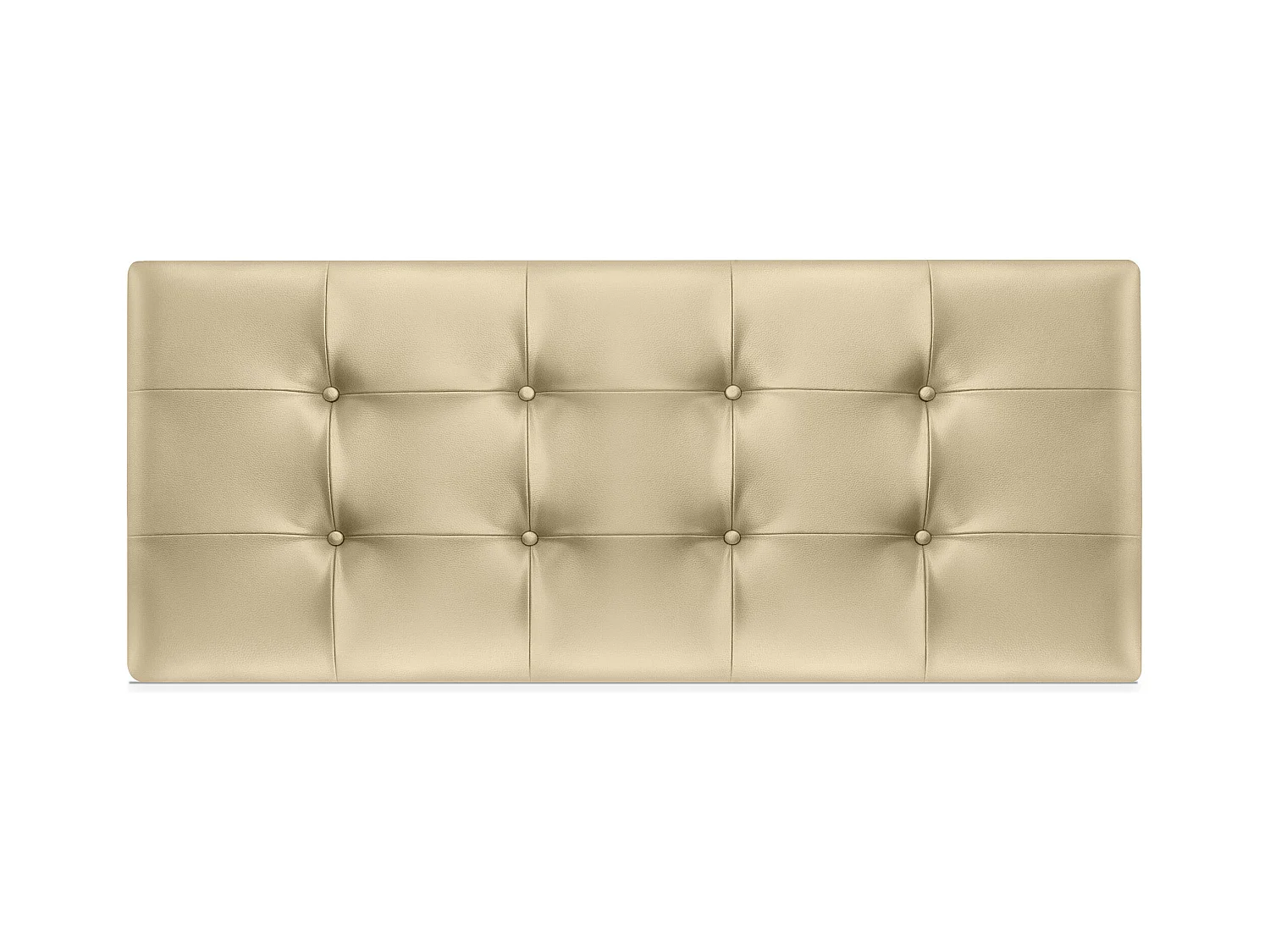 DHOME Tête de lit en Similicuir Capitonné 145x60cm Lits 135/140 - Champagne