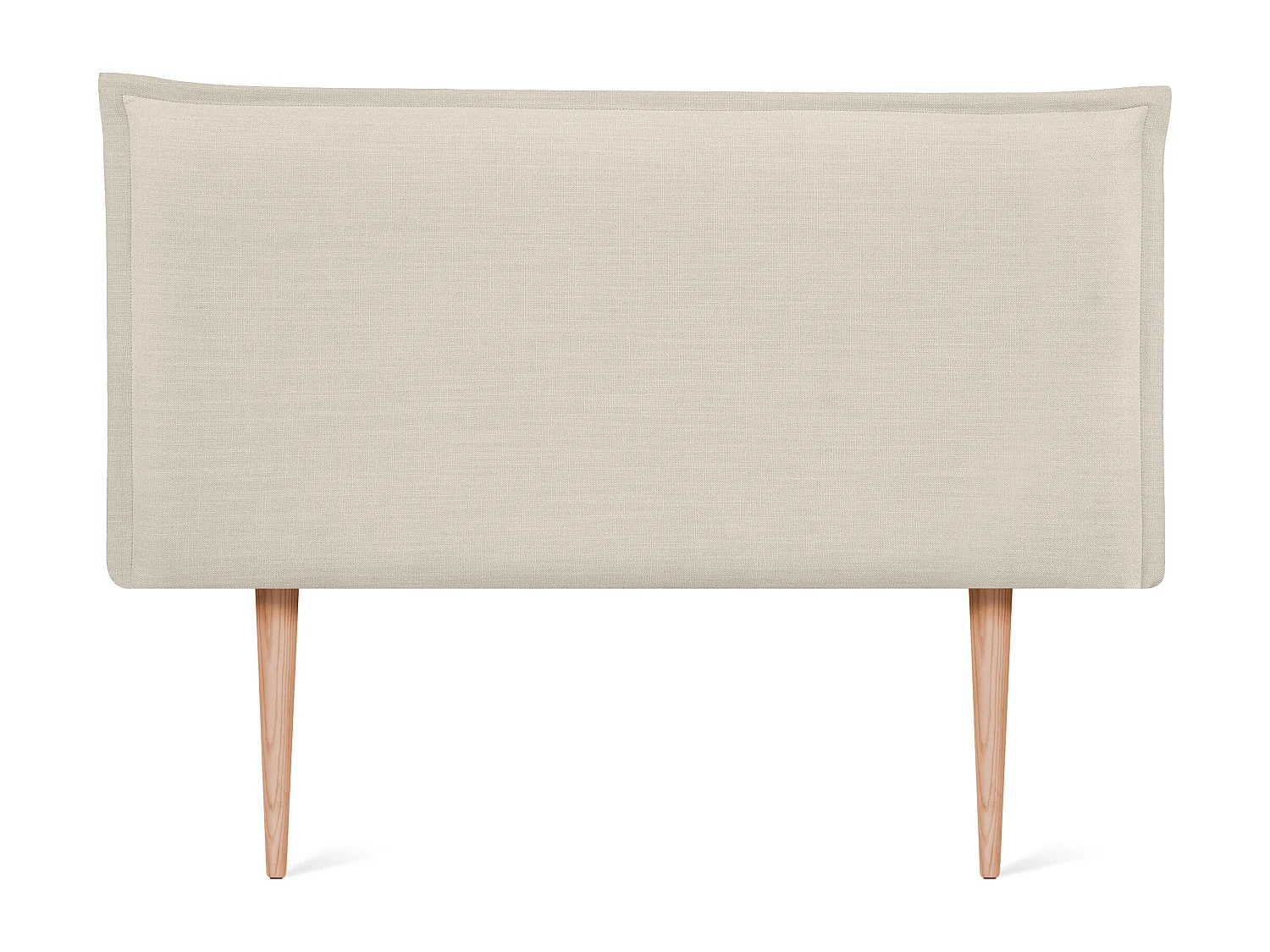 DHOME Tête de lit en lin naturel lisse avec garniture 110x105cm avec pieds Lits 105 - Beig