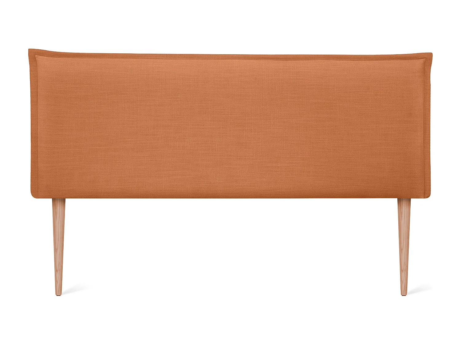 DHOME Tête de lit en lin naturel lisse avec garniture 150x105cm avec pieds Lits 150 - Orange