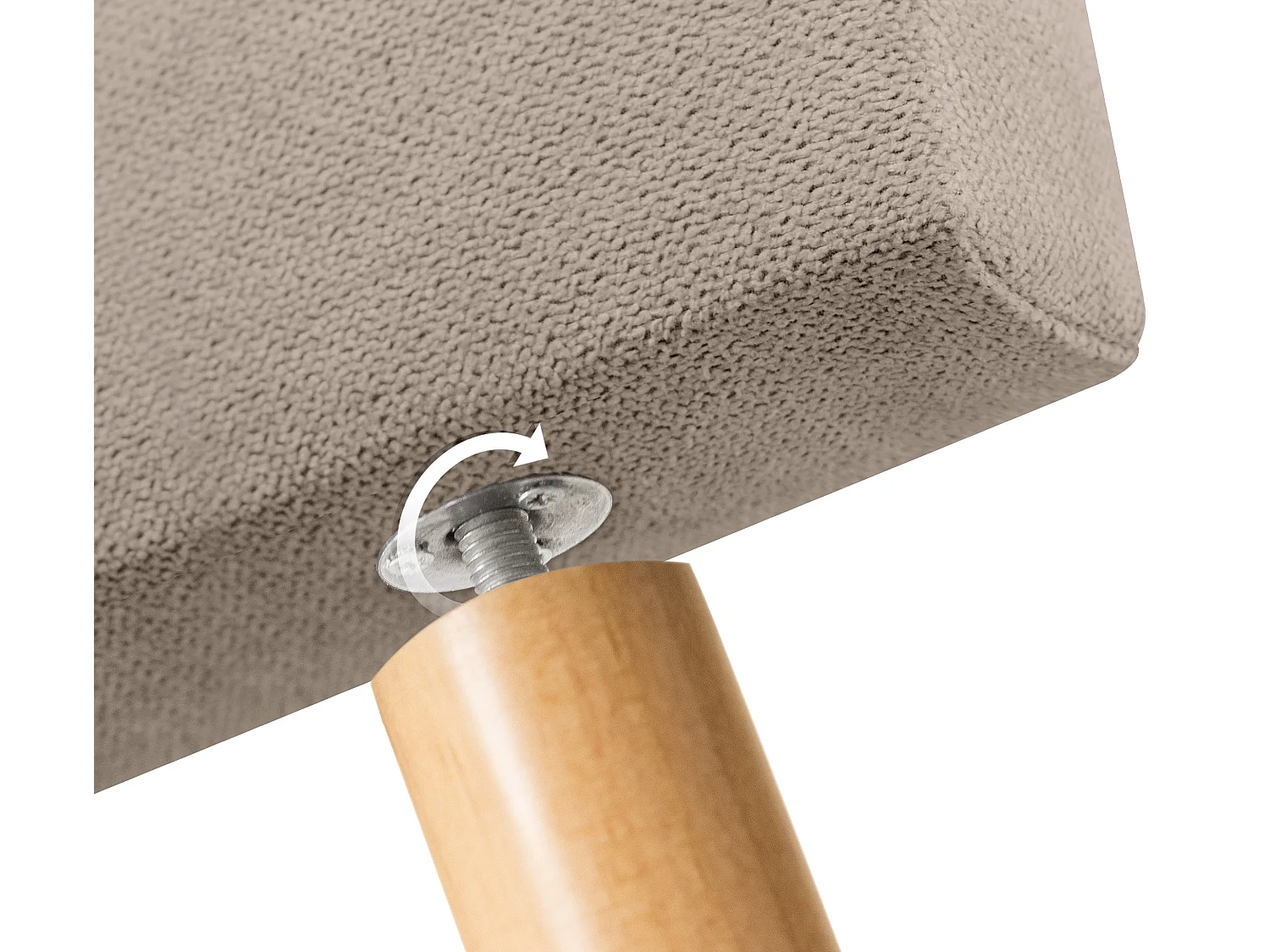 DHOME Tête de lit en tissu Aqualine lisse 135x105cm avec pieds Lits 120/135 - Terre