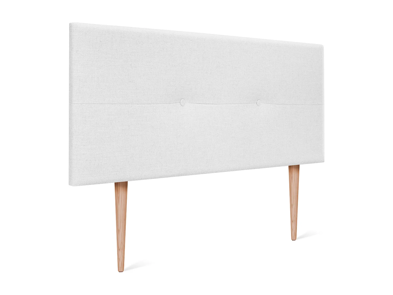 DHOME Kopfteil aus Naturleinen mit Knöpfen 105x105cm Mit Beinen Betten 105 - Weiß