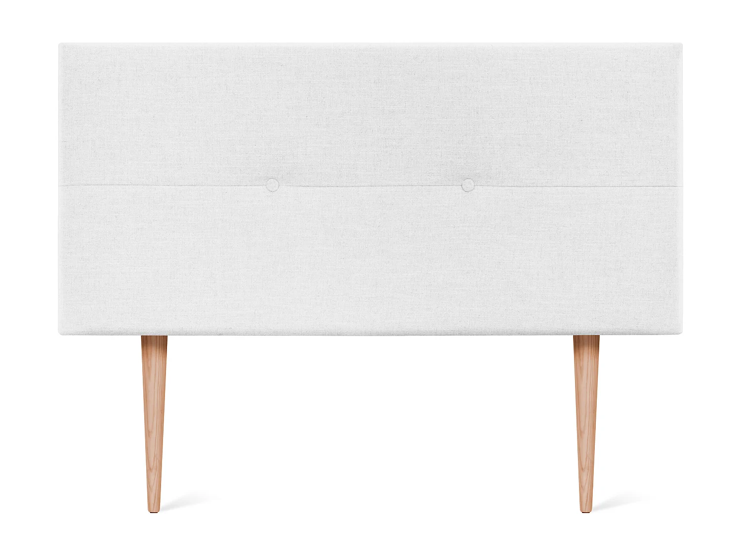 DHOME Tête de lit en lin naturel avec Boutons 105x105cm avec pieds Lits 105 - Blanc