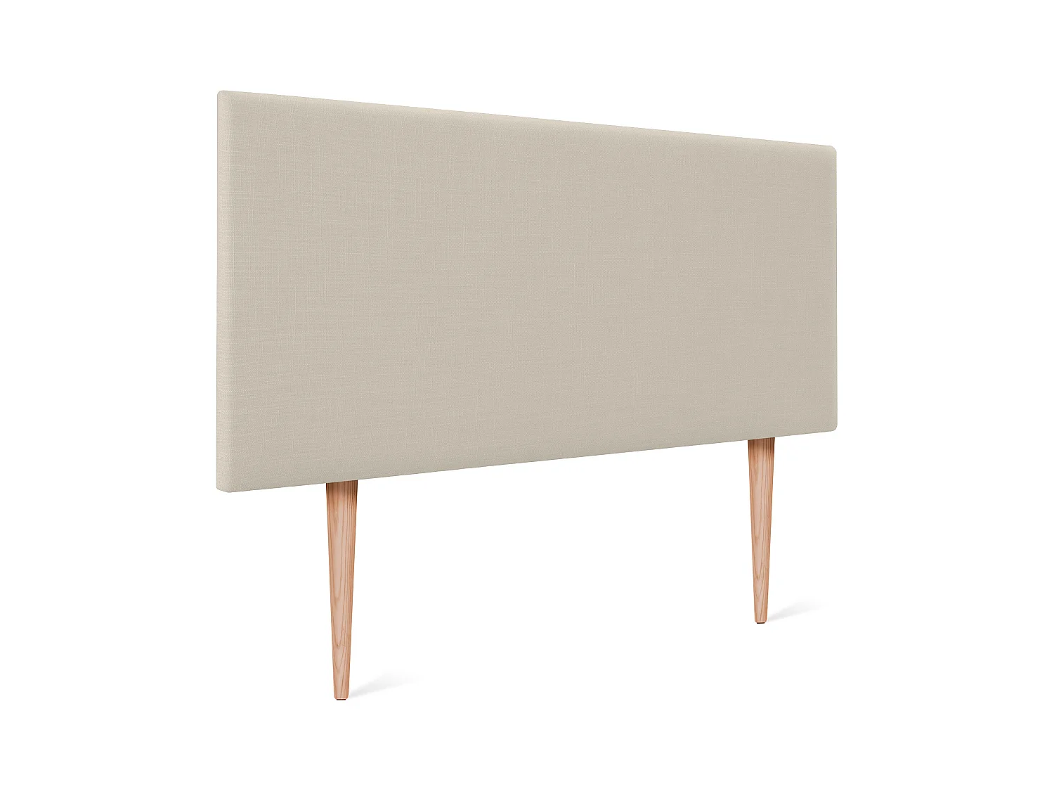 DHOME Tête de lit en lin naturel lisse 105x105cm avec pieds Lits 105 - Beig