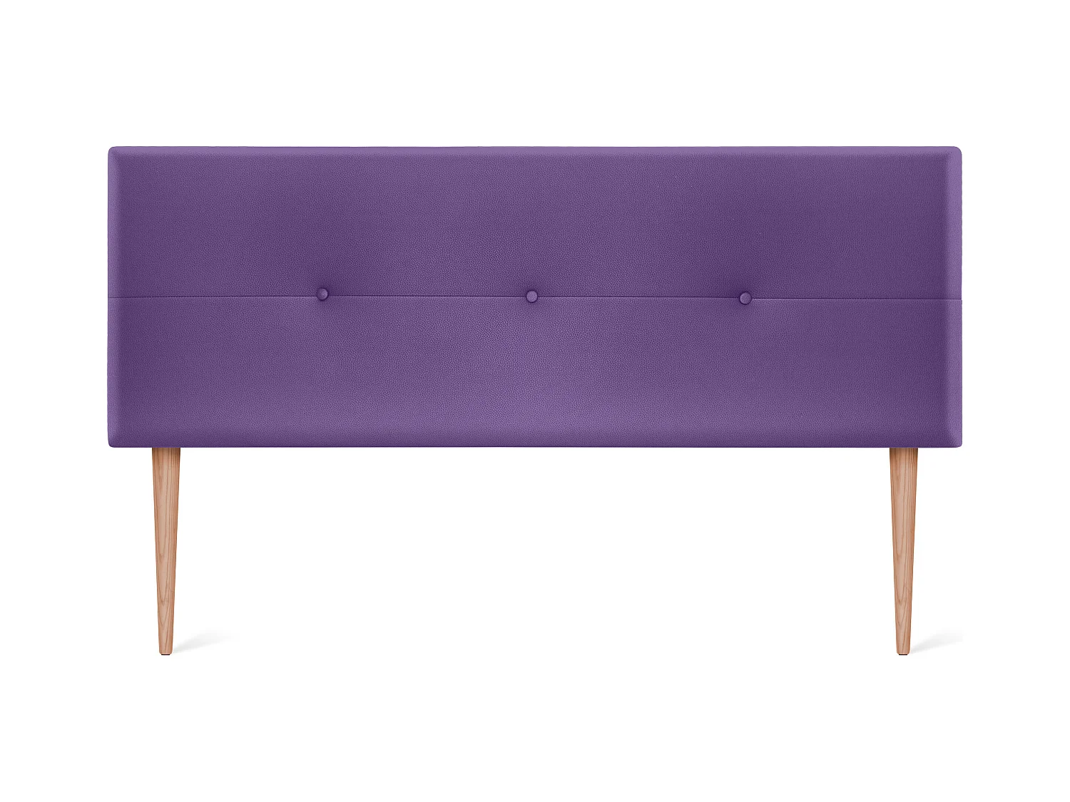DHOME Kopfteil aus Kunstleder mit Knöpfen 135x105cm Mit Beinen Betten 120/135 - Lila
