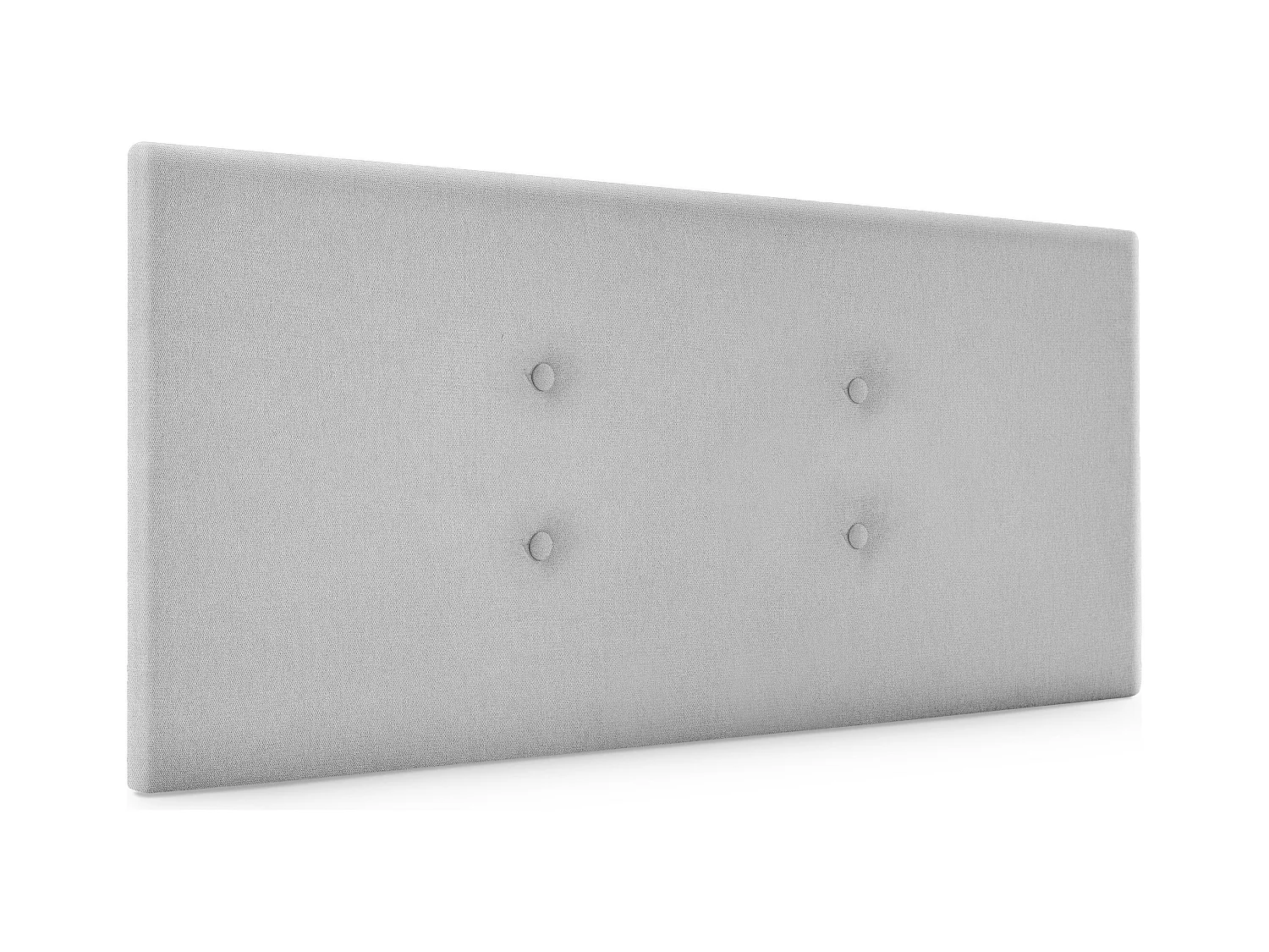 DHOME Tête de lit en tissu Aqualine avec 2 rangées de boutons 110x50cm Lits 105 - Gris perle