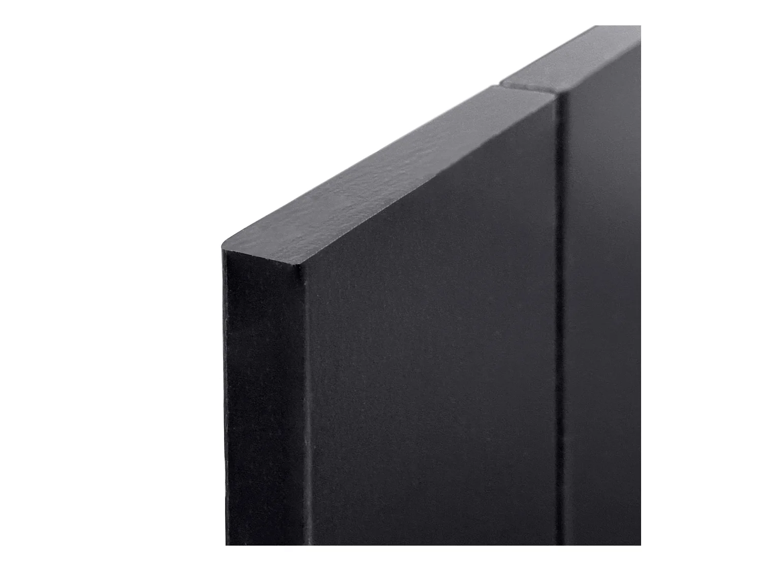 DHOME Tête de lit en bois recyclé MDF Vertical Pallet Style 150x46 Lits 150 - Noir Solide