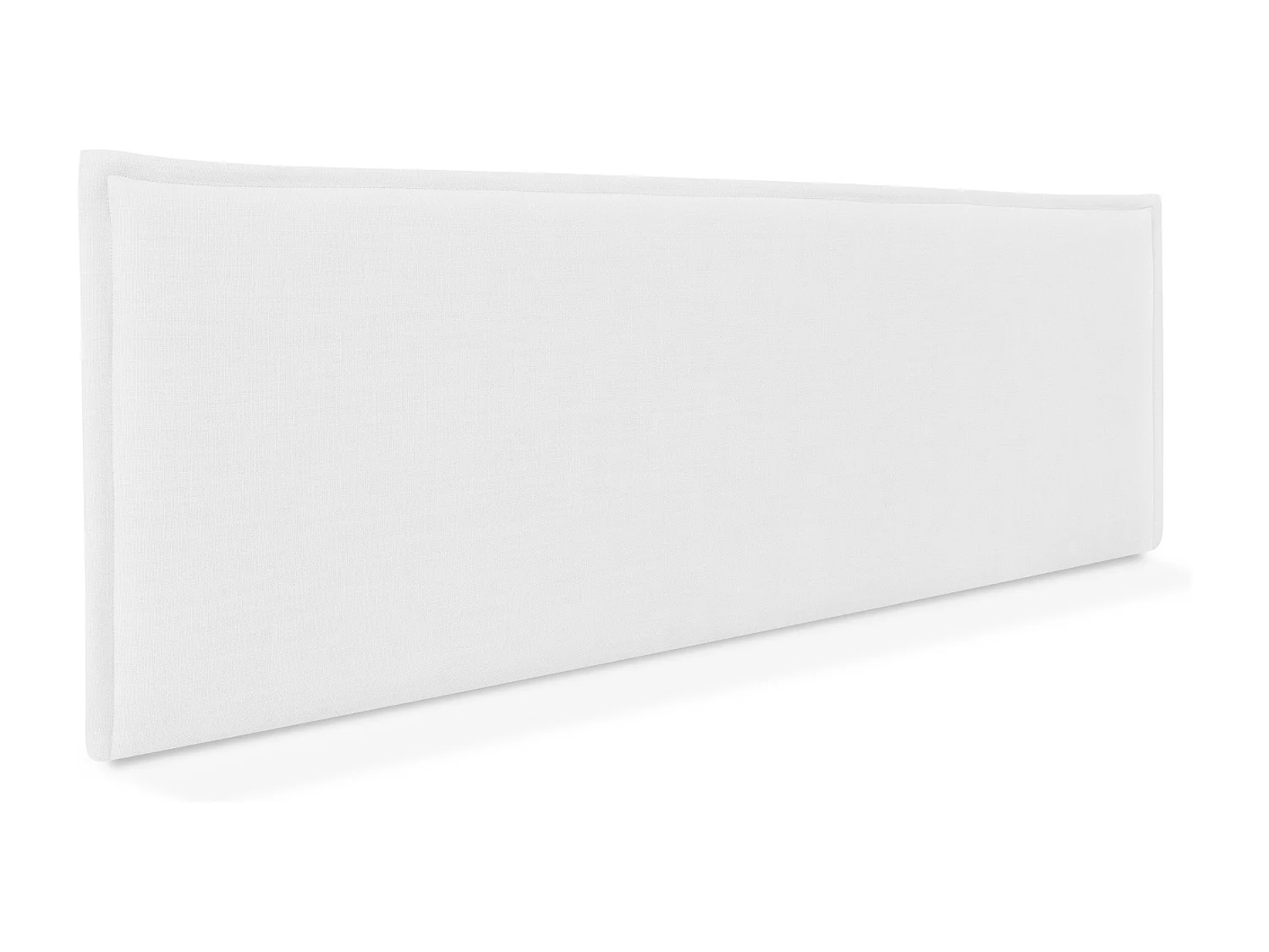 DHOME Testiera in de Lino Naturale Semplice con rifinitura 135x50cm Letti 120/135 - Bianco