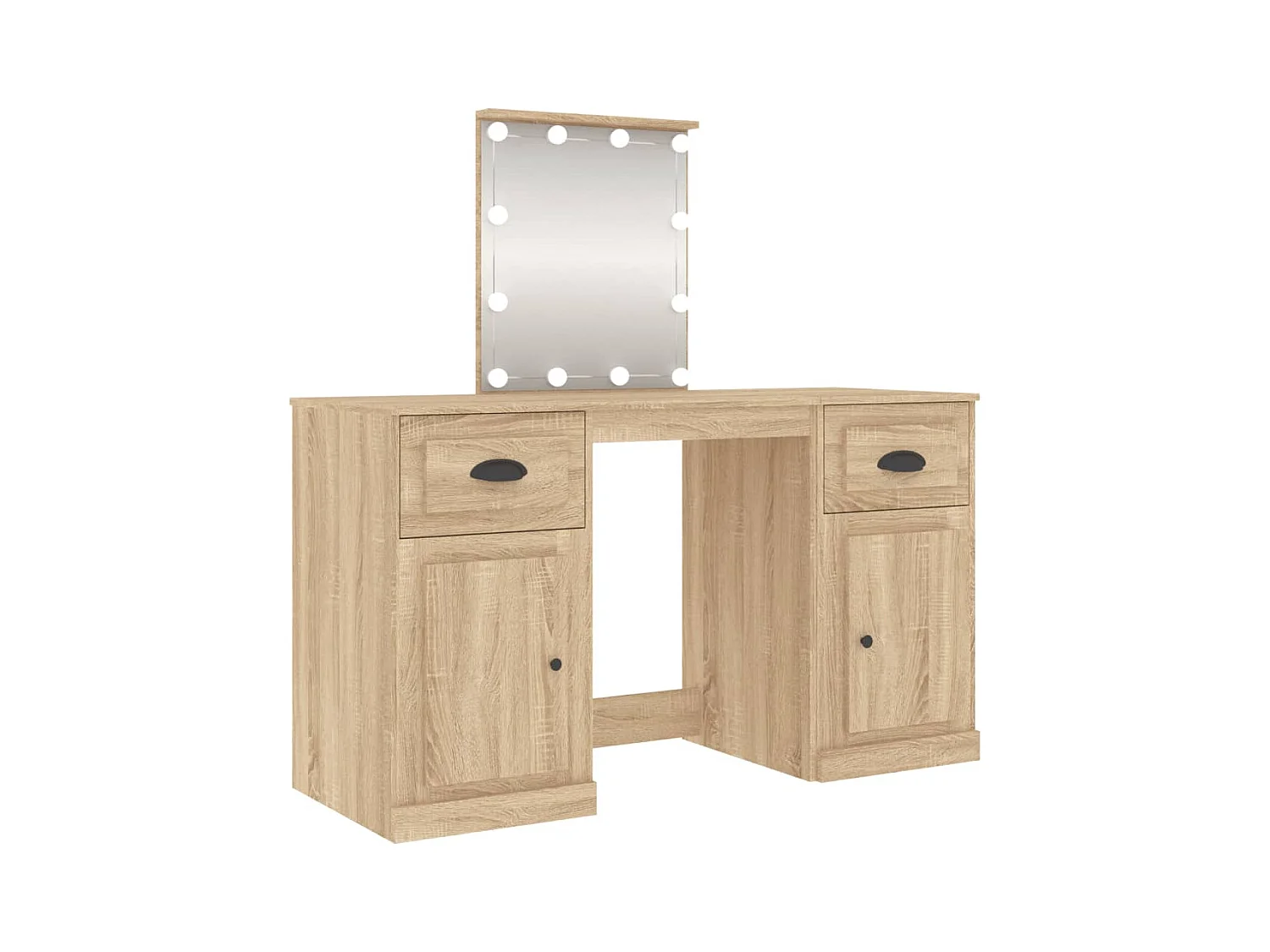 Coiffeuse avec LED chêne sonoma 130x50x132,5