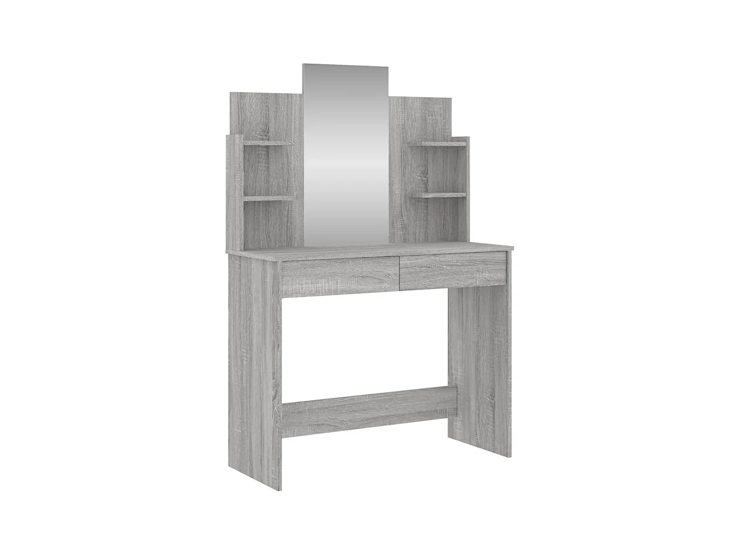 Coiffeuse avec miroir sonoma gris 96x39x142