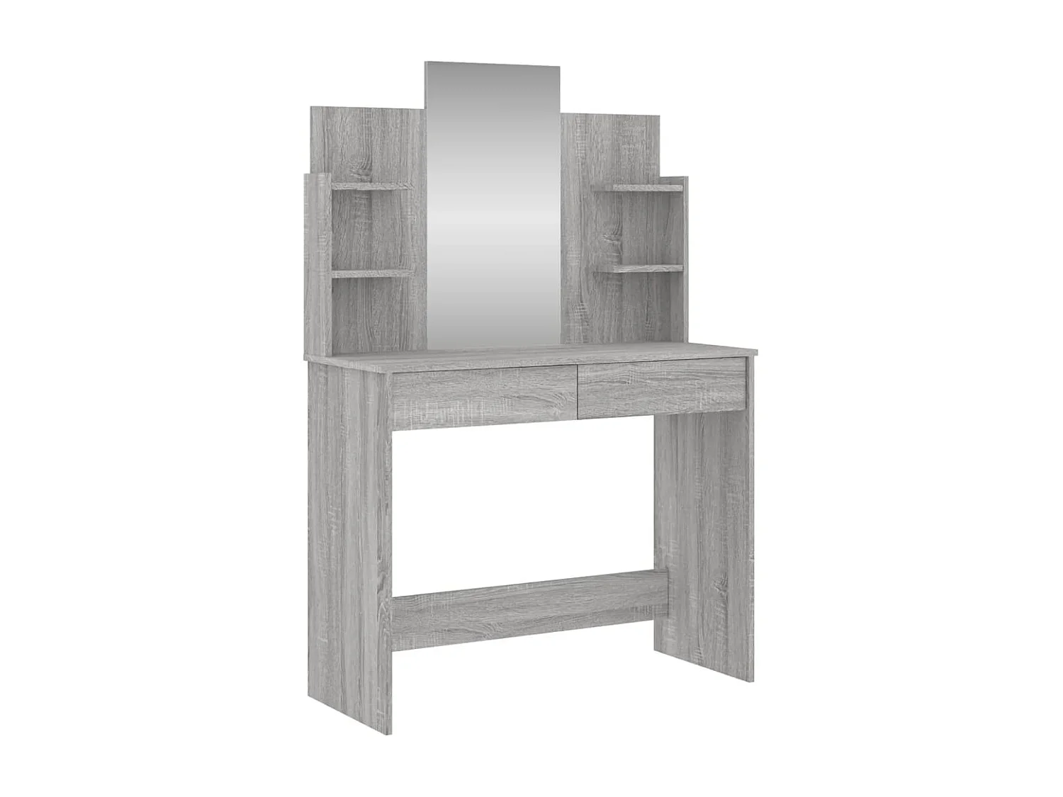 Coiffeuse avec miroir sonoma gris 96x39x142