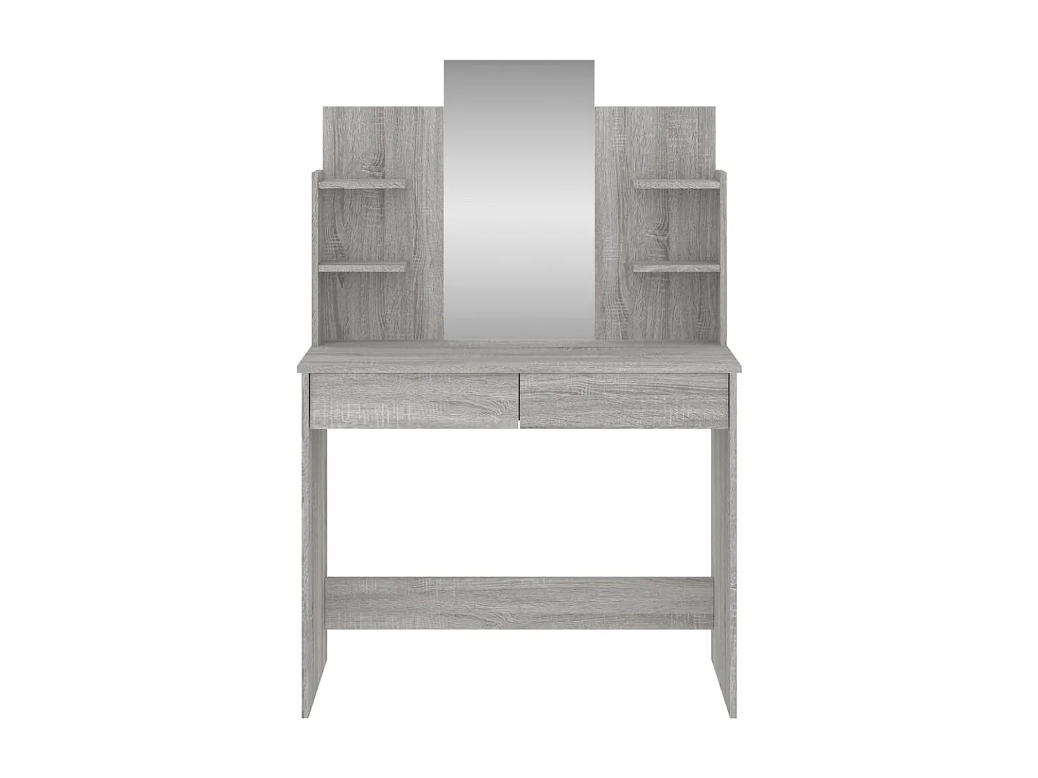Coiffeuse avec miroir sonoma gris 96x39x142