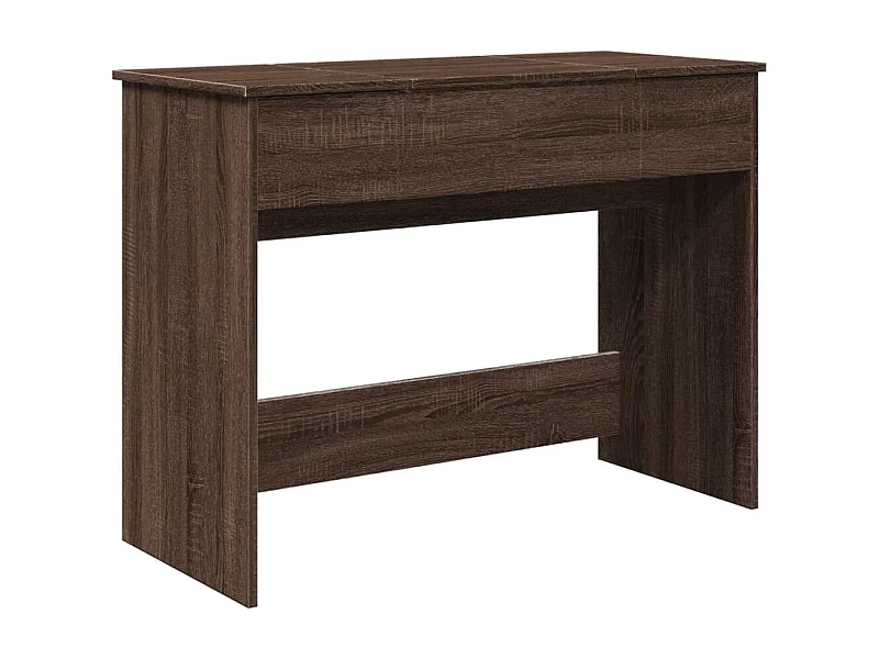 Coiffeuse avec miroir chêne marron 100x45x76