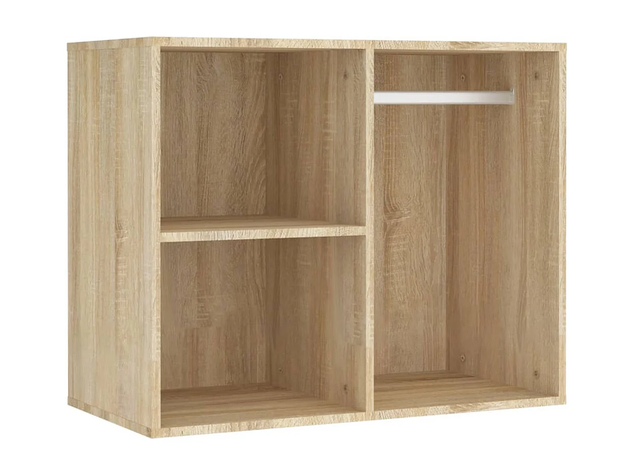 Coiffeuse à LED avec 2 armoires Chêne sonoma Bois d'ingénierie