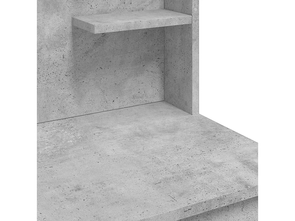 Coiffeuse avec lumières LED gris béton 96x40x142