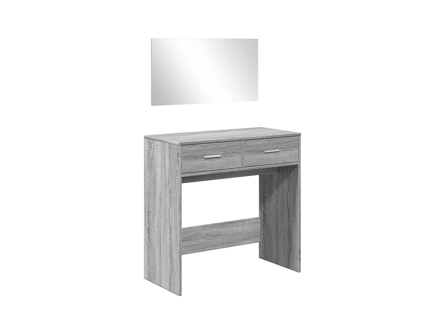 Coiffeuse avec miroir sonoma gris 80x39x80