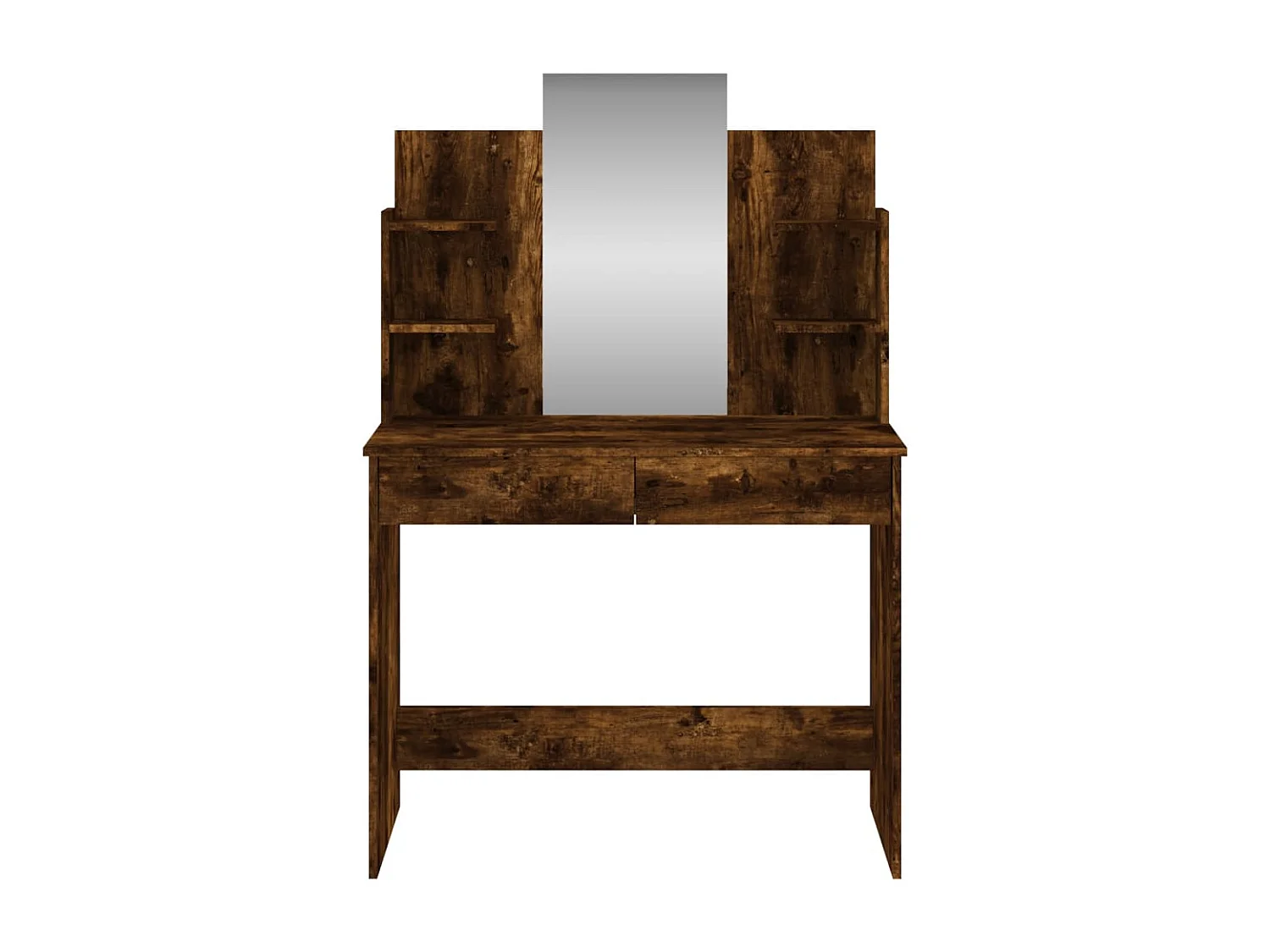 Coiffeuse avec miroir chêne fumé 96x39x142