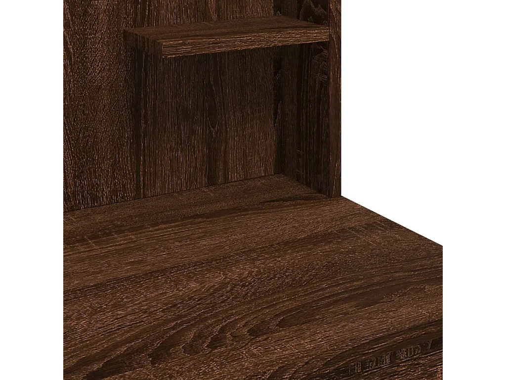 Coiffeuse avec lumières LED chêne marron 96x40x142