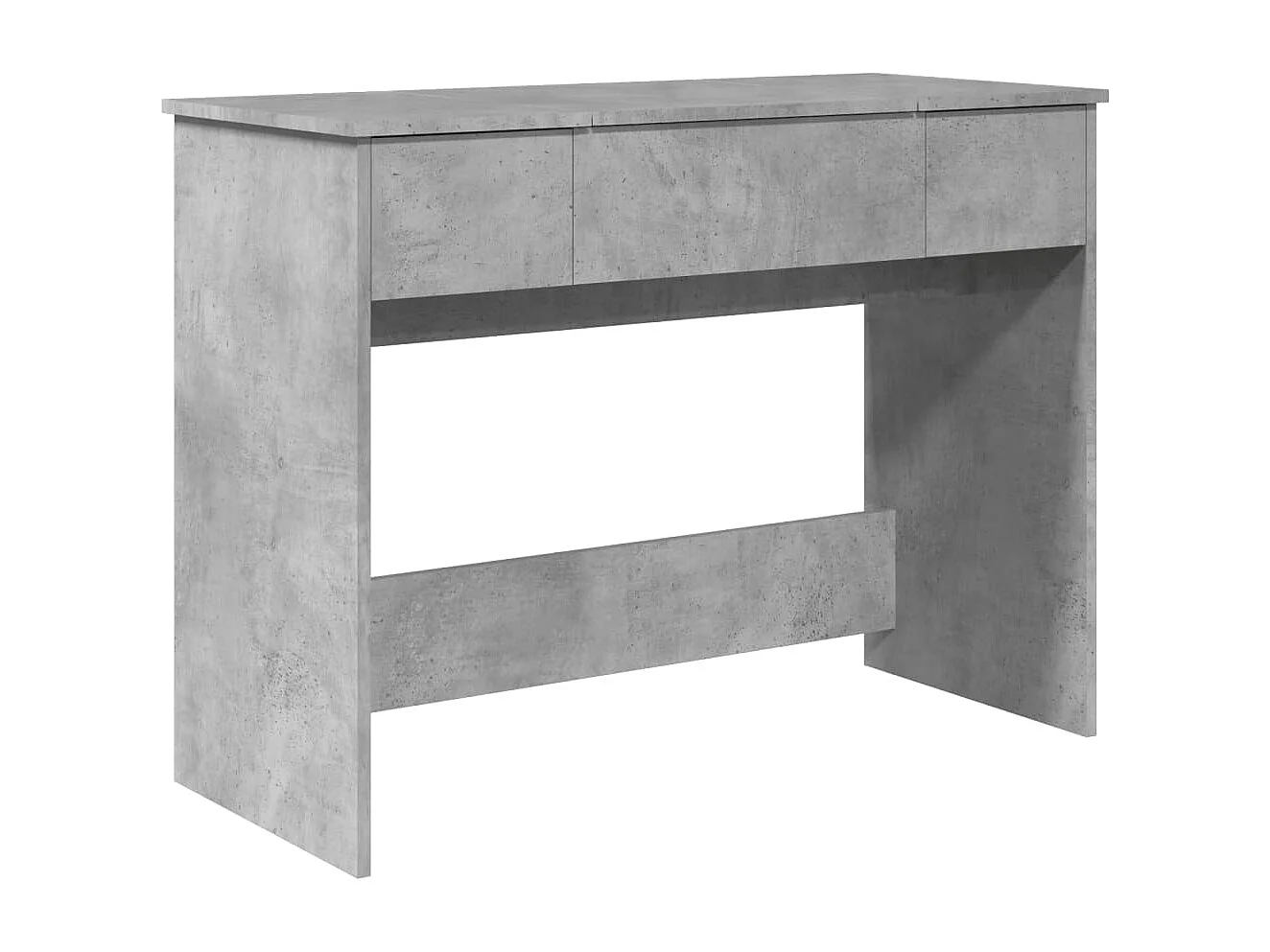 Coiffeuse avec miroir gris béton 100x45x76