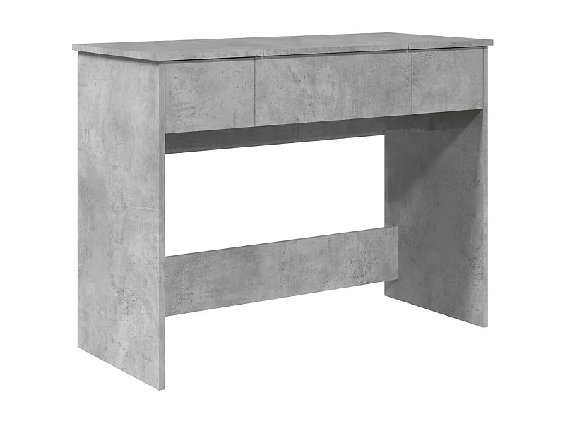 Coiffeuse avec miroir gris béton 100x45x76