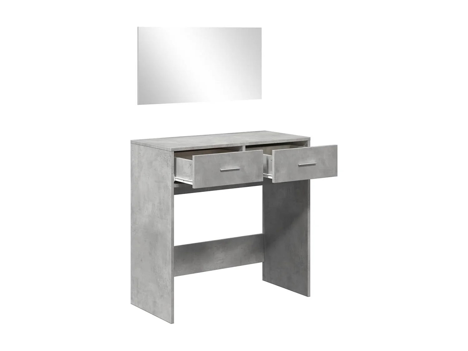 Coiffeuse avec miroir gris béton 80x39x80