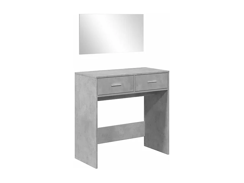 Coiffeuse avec miroir gris béton 80x39x80