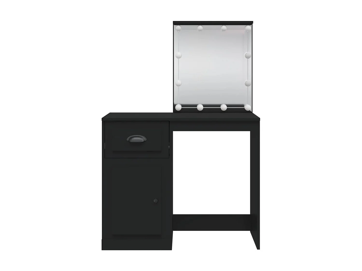 Coiffeuse avec lumières LED noir 90x42x132,5