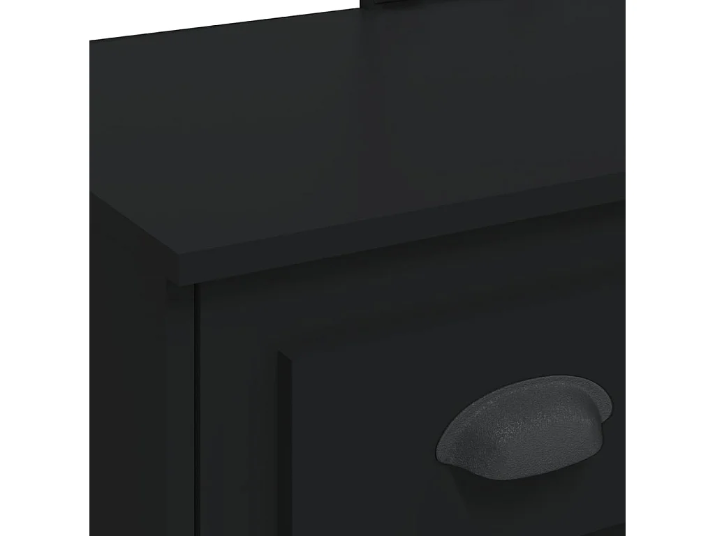 Coiffeuse avec lumières LED noir 90x42x132,5