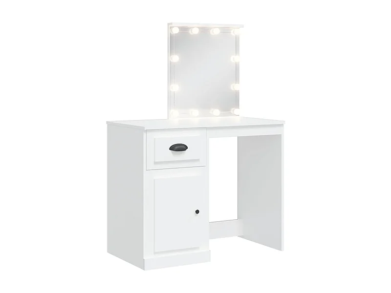 Coiffeuse avec lumières LED blanc 90x42x132,5