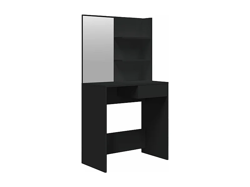 Coiffeuse avec miroir noir 74,5x40x141