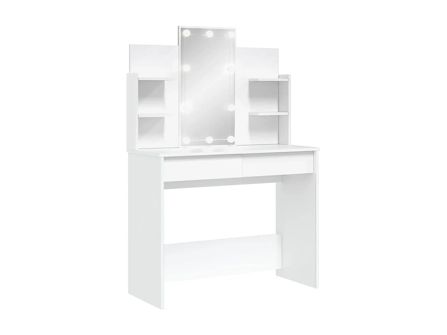 Coiffeuse avec lumières LED blanc 96x40x142