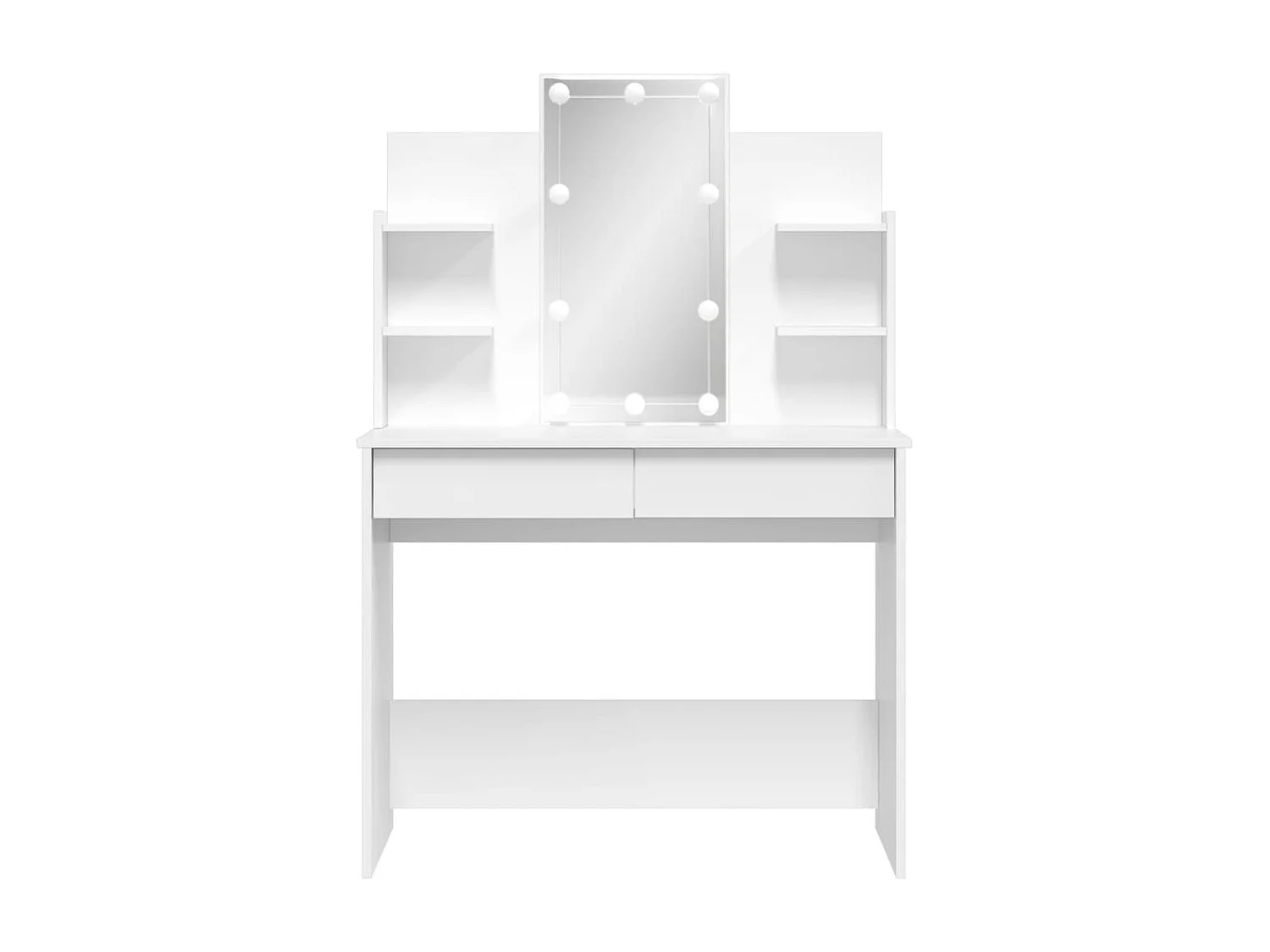 Coiffeuse avec lumières LED blanc 96x40x142