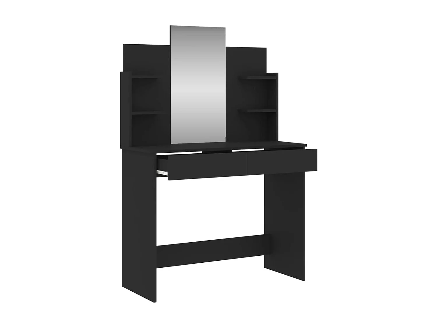 Coiffeuse avec miroir noir 96x39x142